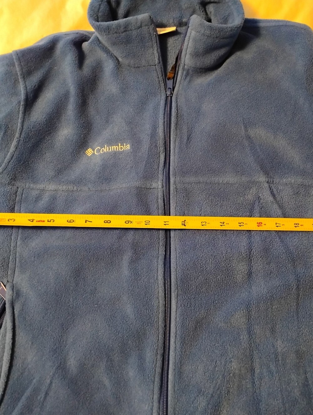 Columbia Fleece Zip Up Jacket Women's L Blue Long Sleeve Zip Pocket - Picture 11 of 11